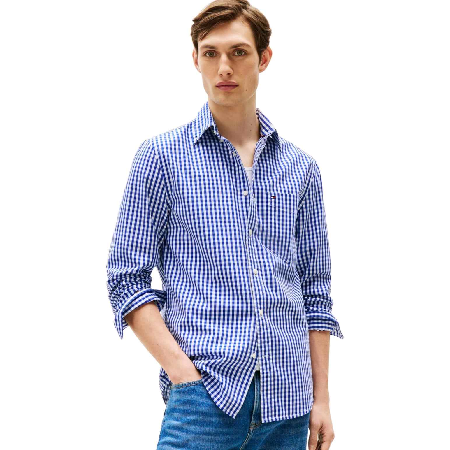 Tommy Hilfiger Flex Poplin Mini Gingham Shirt